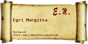 Egri Margitta névjegykártya